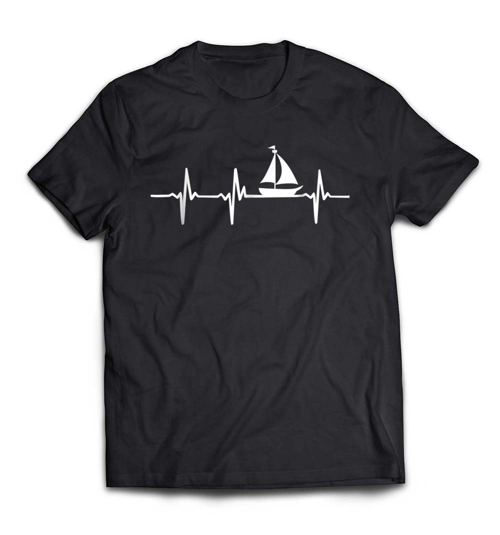 Heartbeat Sailing T-Shirt for Sailors: Celebrate Your Love for the Sea